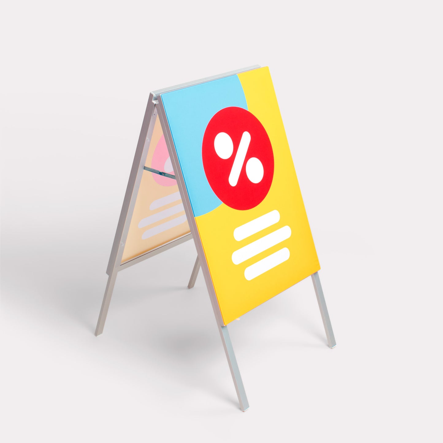 A-borden (stoepbord) textielframes
