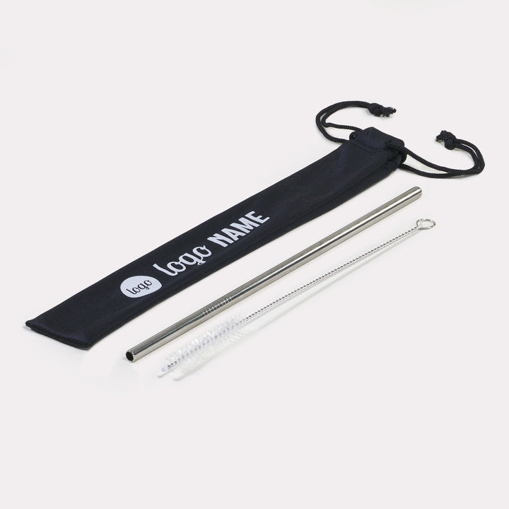 Herbruikbare bedrukte roestvrijstalen rietjes vanaf 25 stuks