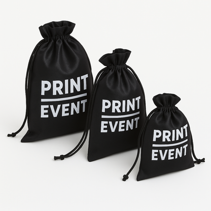 Satijnen zakjes met trekkoorden vanaf 100 stuks