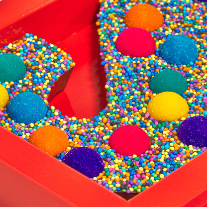 Chocoladeletters met sleeve vanaf 10 stuks