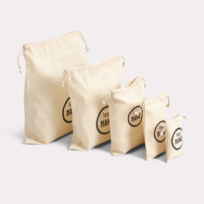 Katoenen zakjes met trekkoorden vanaf 100 stuks