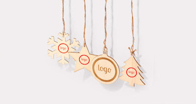 Houten kerstdecoratie hangers vanaf 10 stuks