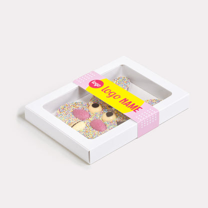 Paashazen chocolade met sleeve vanaf 10 stuks