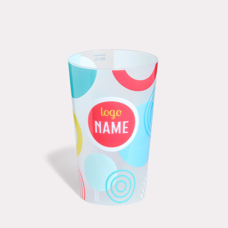 All-over bedrukte herbruikbare bekers vanaf 25 stuks