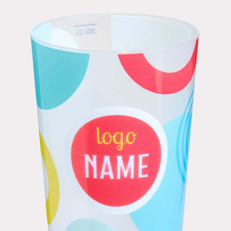 All-over bedrukte herbruikbare bekers vanaf 25 stuks