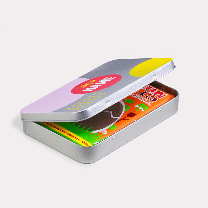 Pasen aluminium blikken met chocolade vanaf 25 stuks