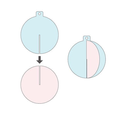Papieren kerstversiering vanaf 10 stuks