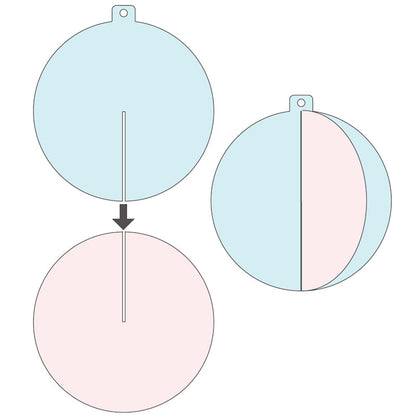 Papieren kerstversiering vanaf 10 stuks