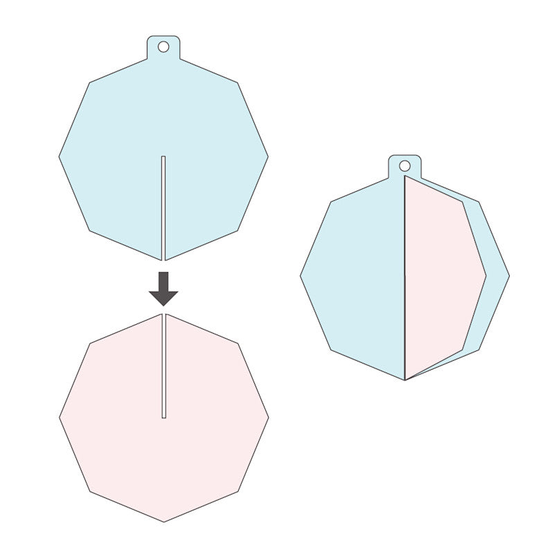 Papieren kerstversiering vanaf 10 stuks
