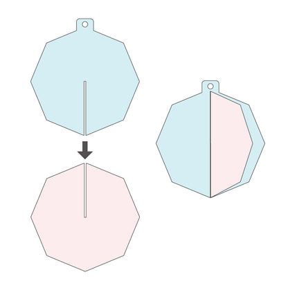 Papieren kerstversiering vanaf 10 stuks