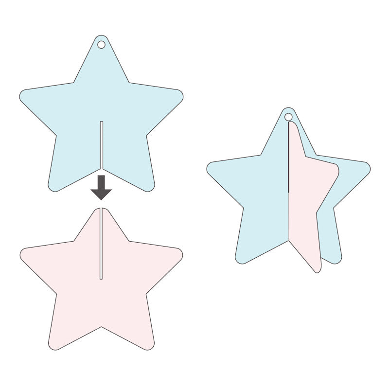 Papieren kerstversiering vanaf 10 stuks