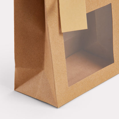 Papieren tassen luxe met venster vanaf 100 stuks