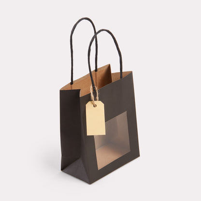 Papieren tassen luxe met venster vanaf 100 stuks