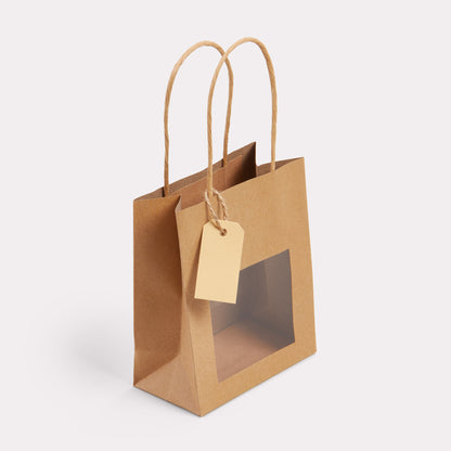 Papieren tassen luxe met venster vanaf 100 stuks