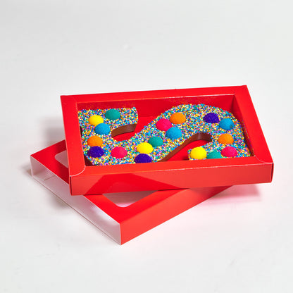 Chocoladeletters met sleeve vanaf 10 stuks