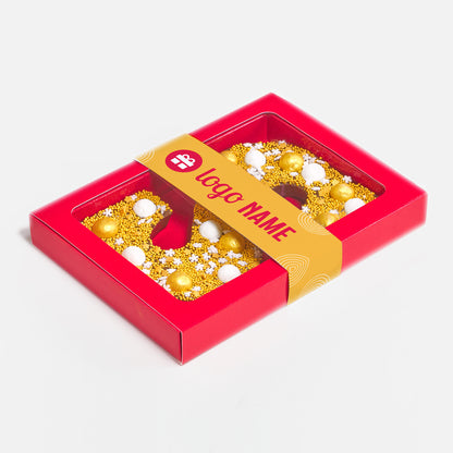 Chocoladeletters met sleeve vanaf 10 stuks